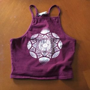 Pacsun L.A hearts red crop top